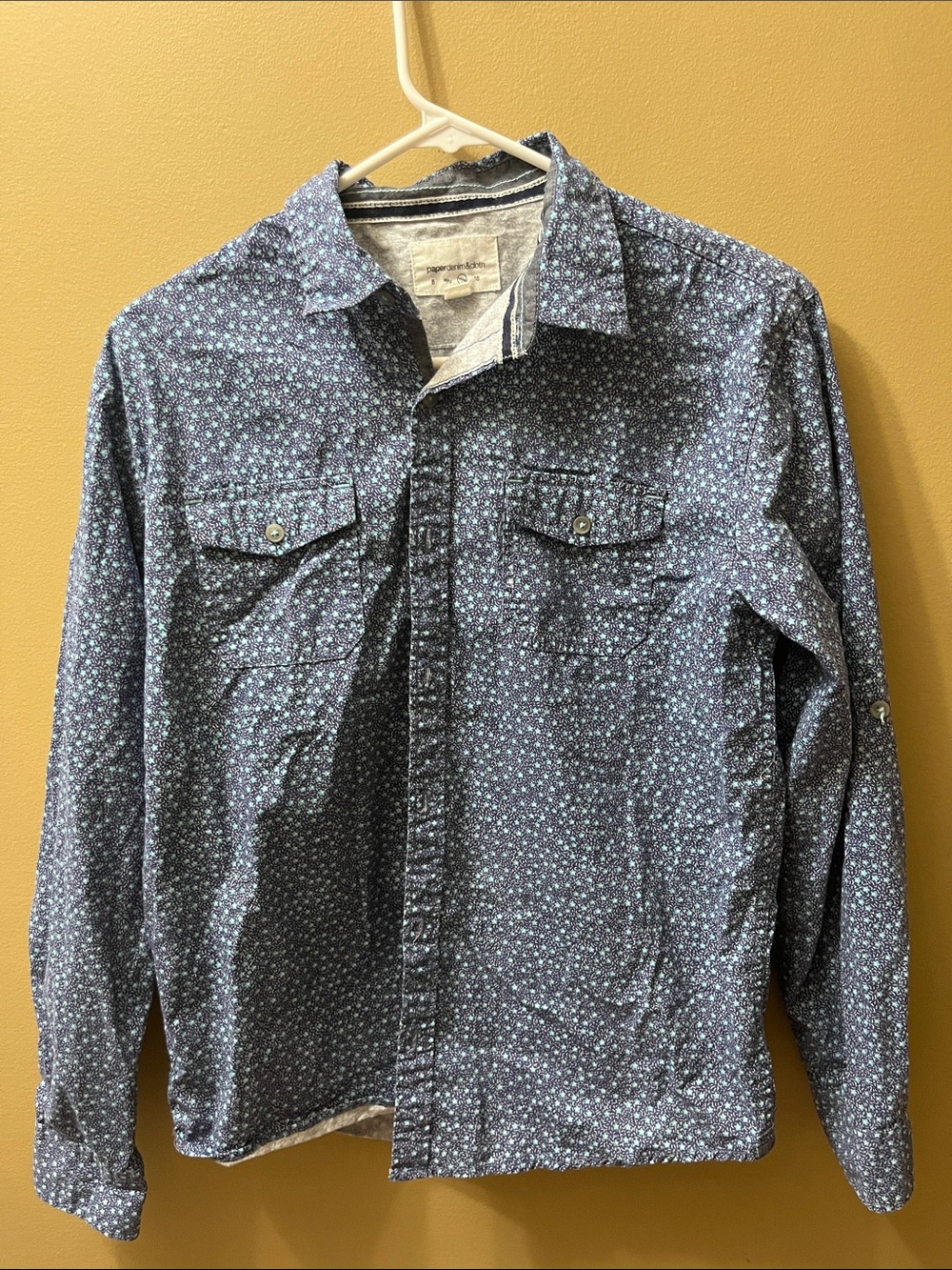 Paper Denim & Cloth Blue Printed Lightweight Shirt Jacket